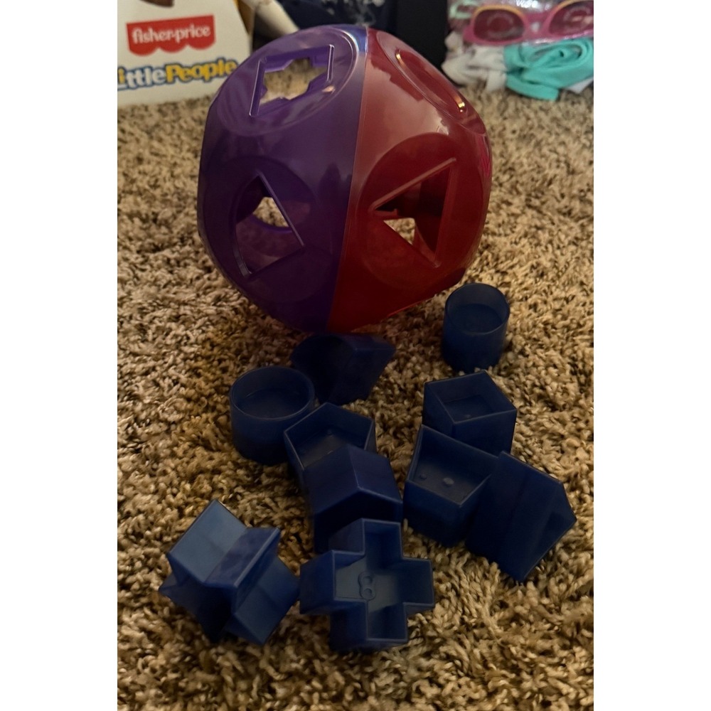 Tupperware Shape-O-Toy Pink & Purple Shape Sorter Vintage